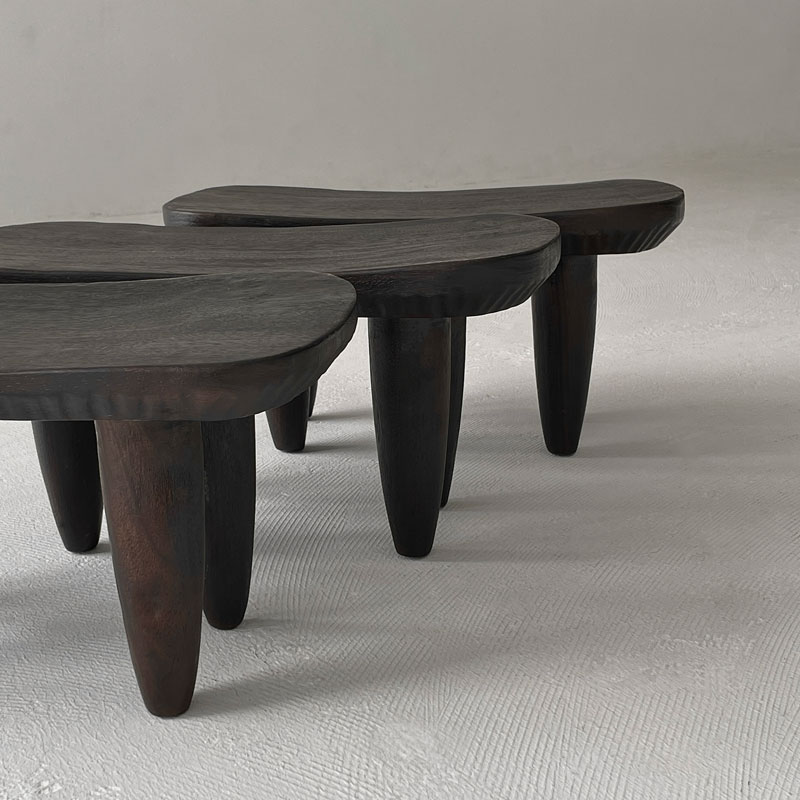 楽天市場】予約販売3月上旬～3月中旬頃発送予定 SENUFO STOOL 木彫り