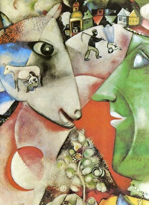 楽天市場】【アートポスター】私と村 (60cm×80cm) -シャガール