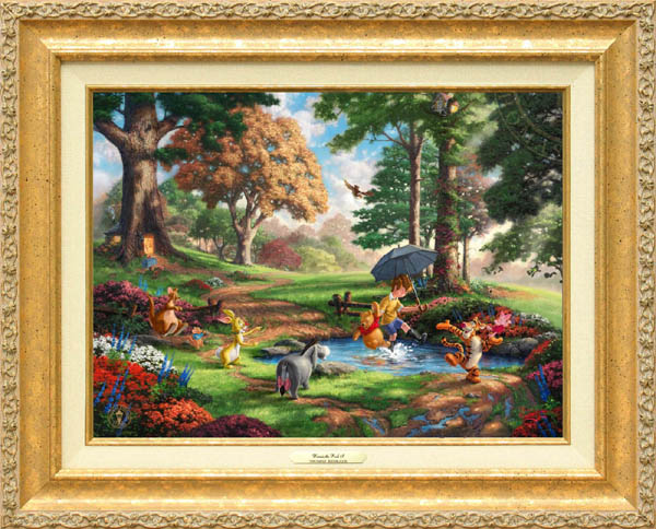 新品☆くまのプーさん Winnie the Pooh イーヨ 油絵風 額縁 絵画