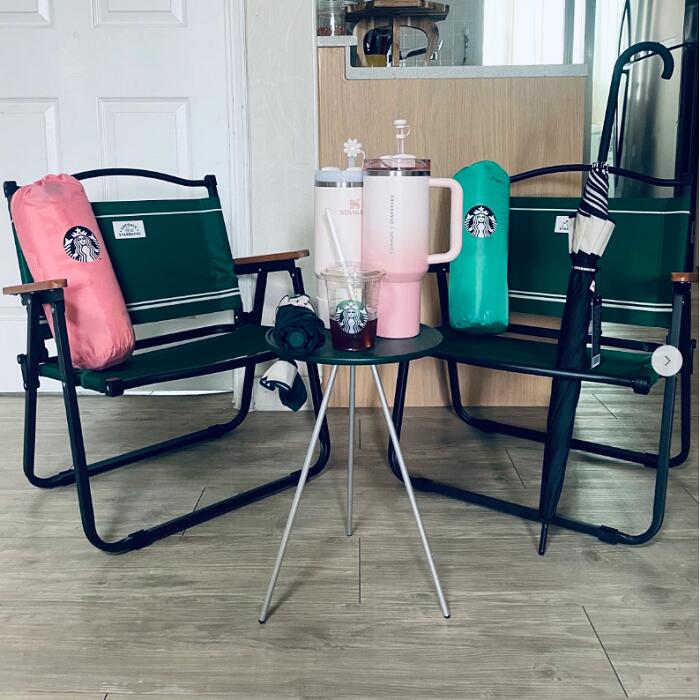 韓国スタバ ヘリノックス アウトドアテーブル ホワイト スターバックス