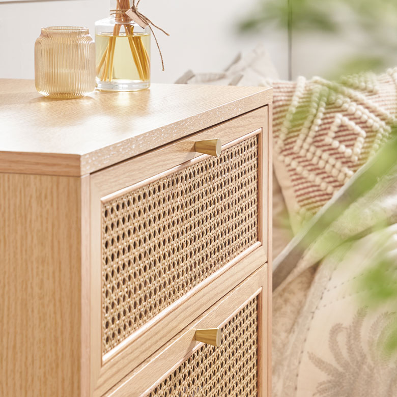 楽天市場】チェスト 3段 タンス 収納 引き出し ラタン 籐 ウッド 木製