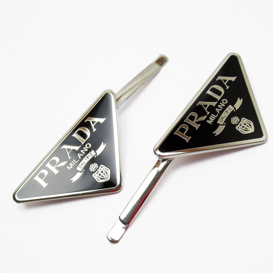 楽天市場】プラダ PRADA ヘアピン 髪留め メタル ヘアクリップ
