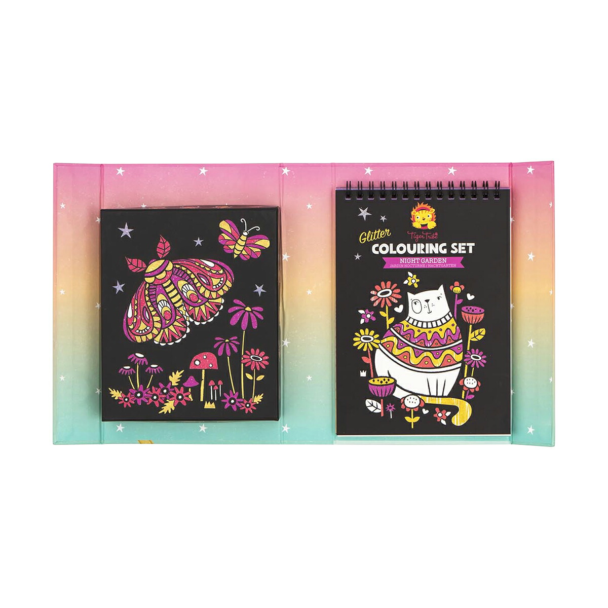 楽天市場】グリッターぬりえセット ナイトガーデン ぬりえ ペン セット