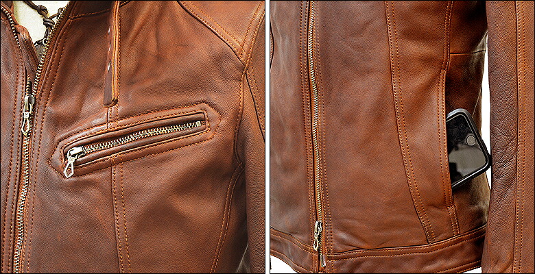楽天市場】レザージャケット ライダースジャケット メンズ 本革 革