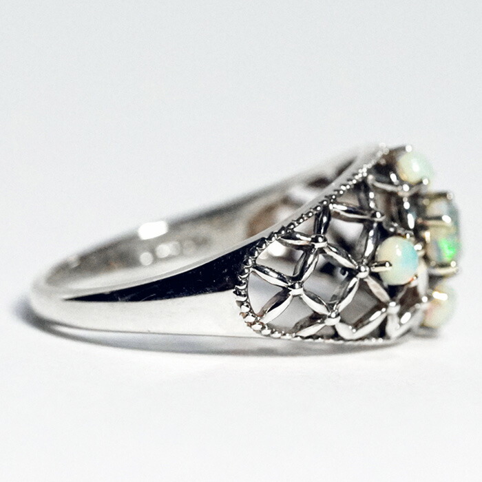 楽天市場】碌山 天然 オパール 指輪 リング アンティーク 天然石 10月