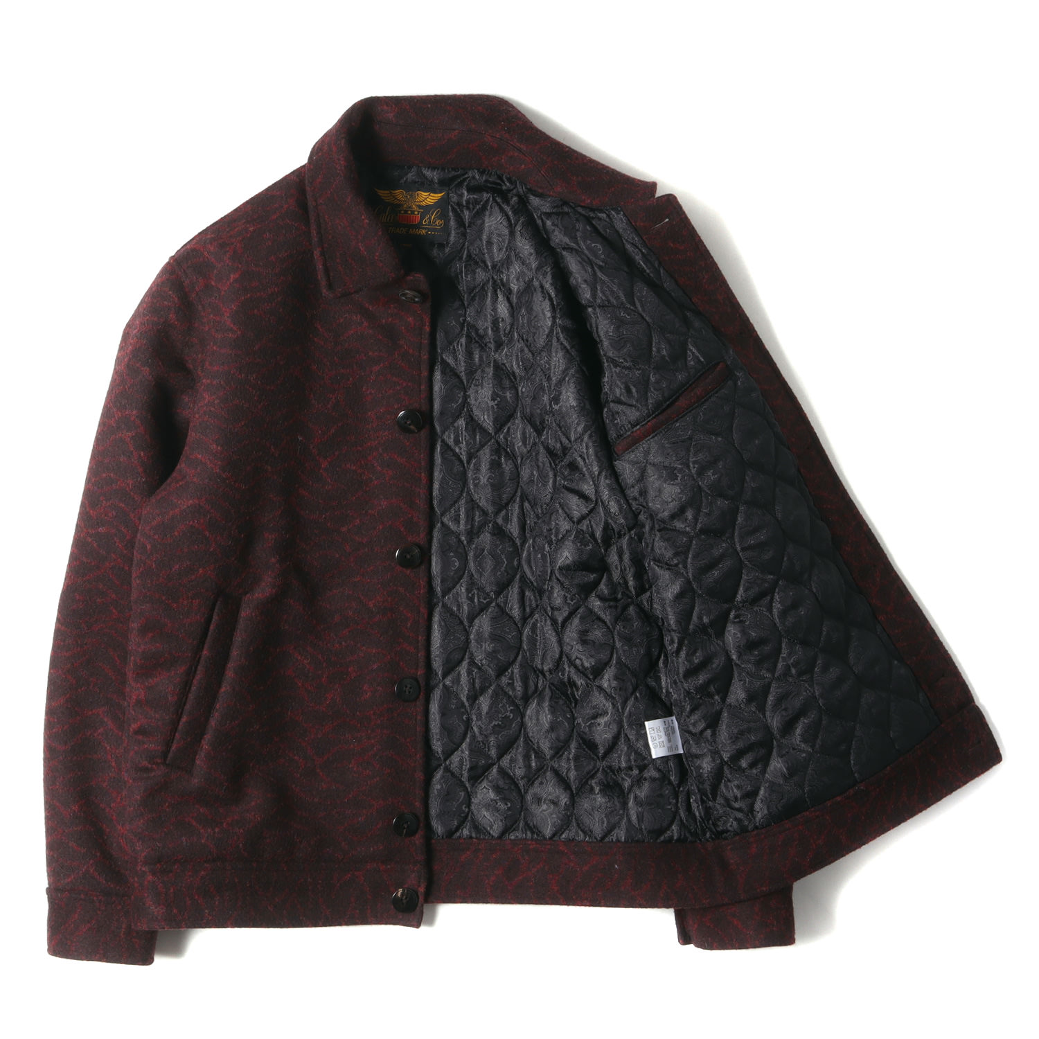 楽天市場】CALEE キャリー ジャケット サイズ:L 総柄 メルトンウール