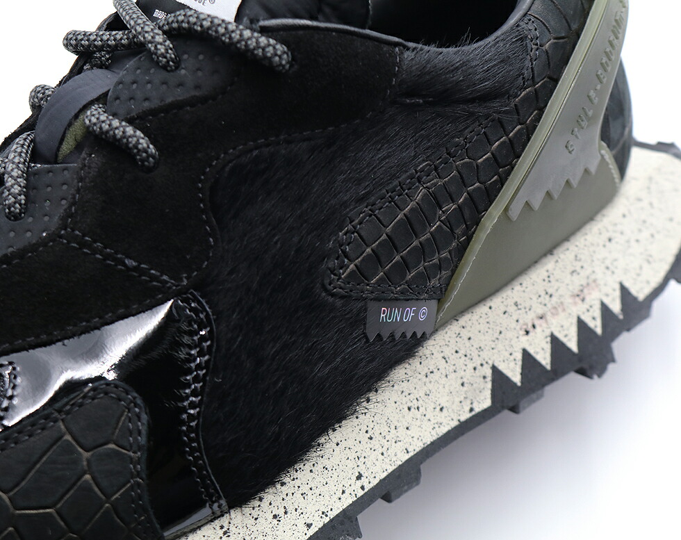 楽天市場】RUN OF ランオブ スニーカー BLACK MANBA メンズ 39-43