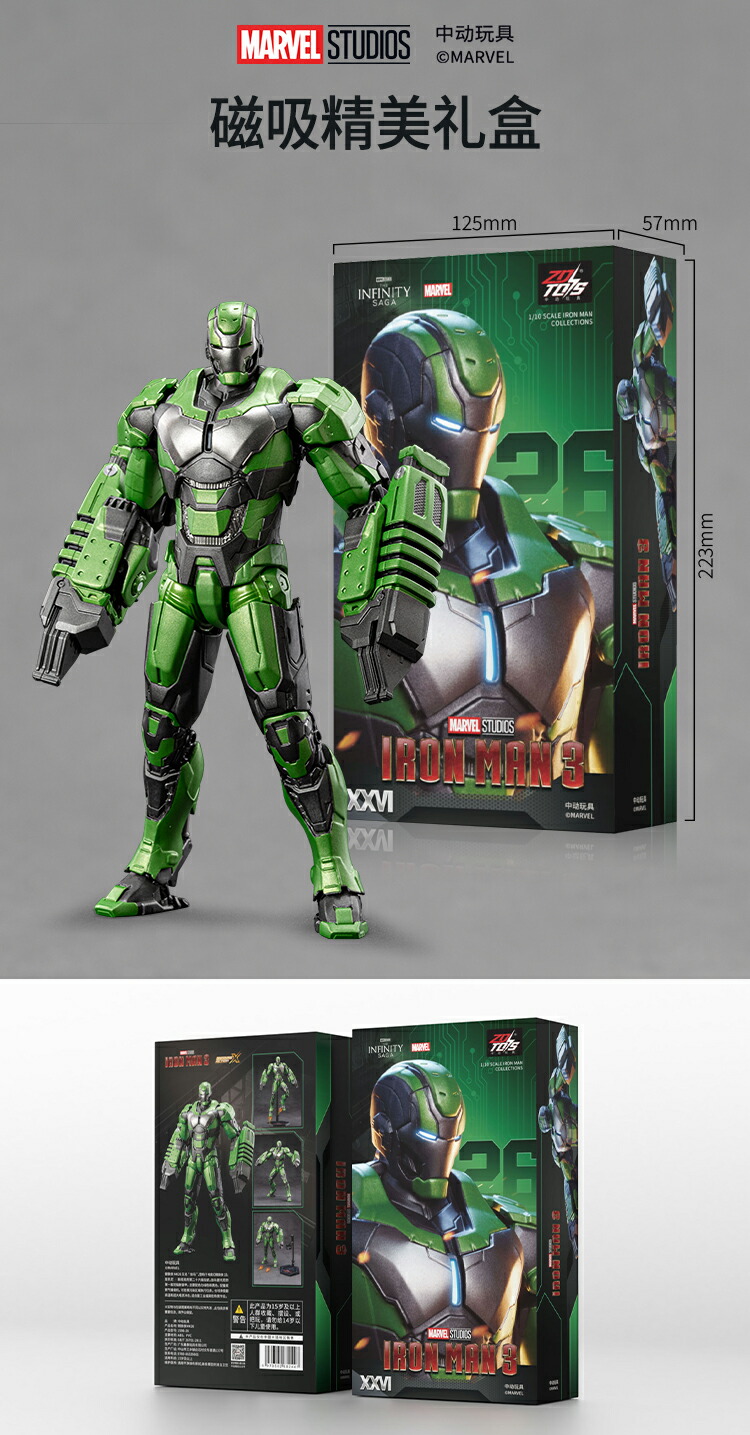 楽天市場】中動玩具 ZHONGDONG ZDTOYS 1/10 アイアンマンシリーズ MK25