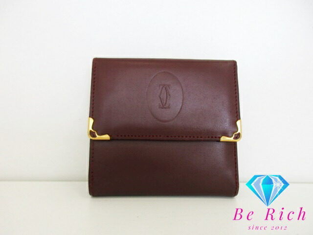 楽天市場】Cartier 三つ折り財布 がま口 小銭入れ マスト ドゥ