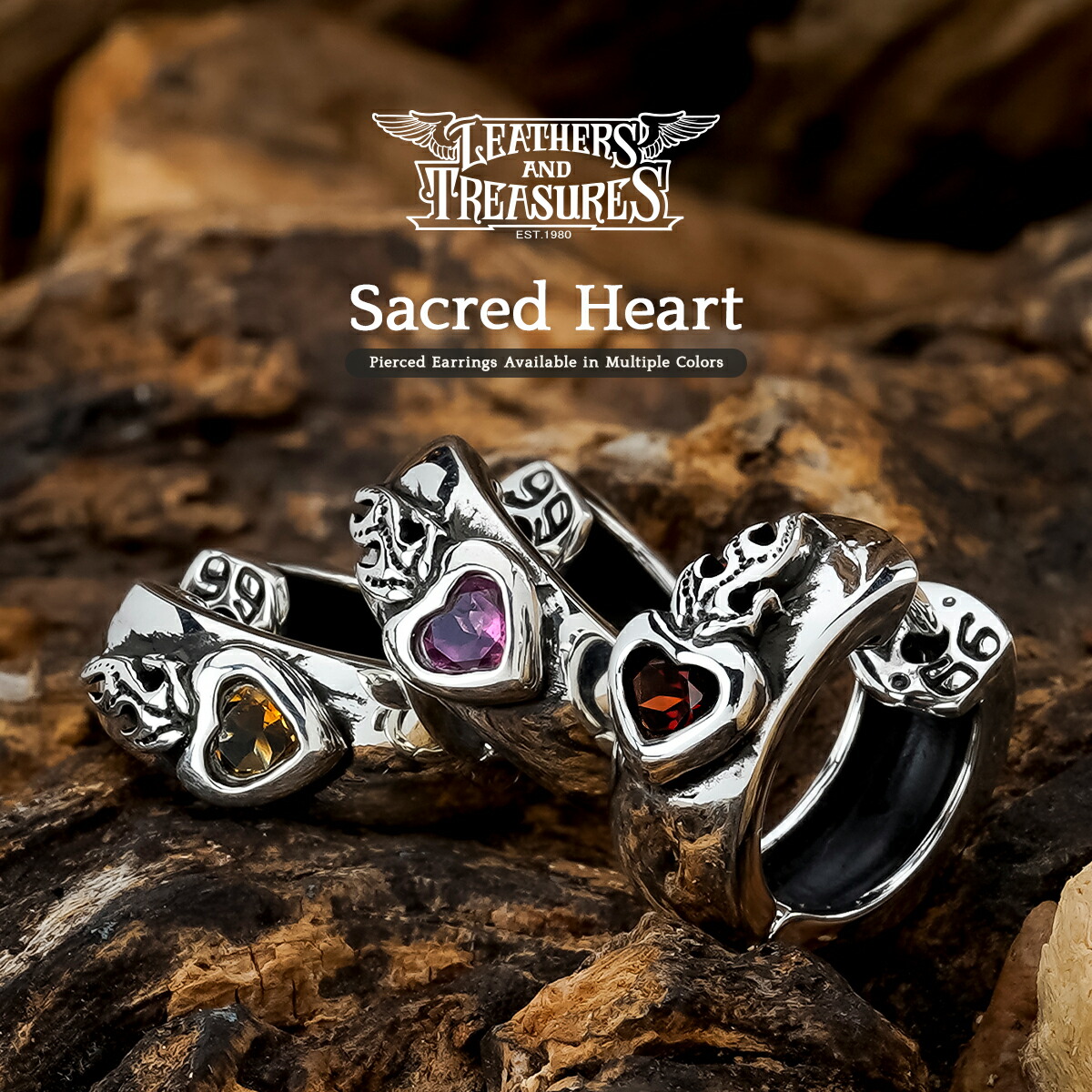 楽天市場】[公式] Leathers and Treasures セイクリッドハートピアス