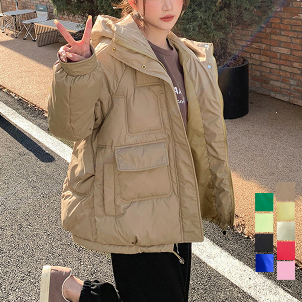 楽天市場】中綿 ダウンジャケット フード付き レディース ダウンコート