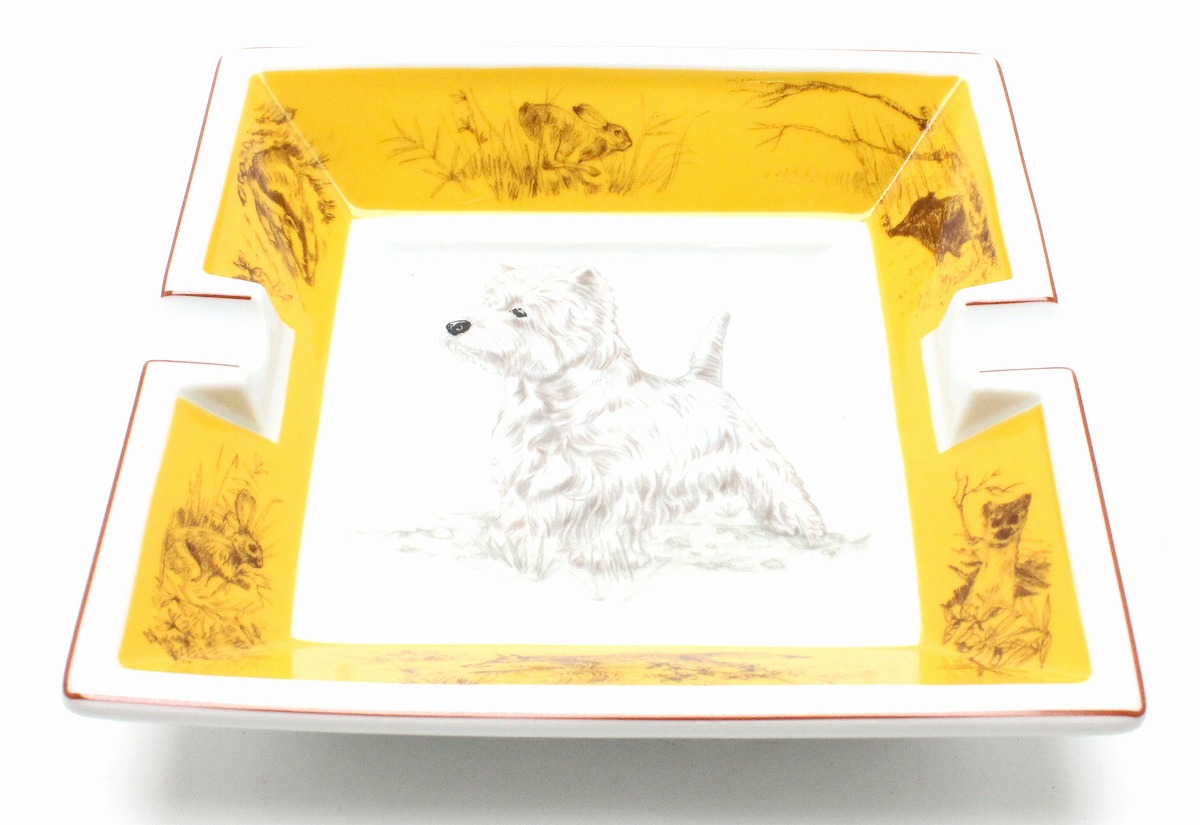 楽天市場】【未使用品】HERMES エルメス アッシュトレイ 灰皿 犬柄
