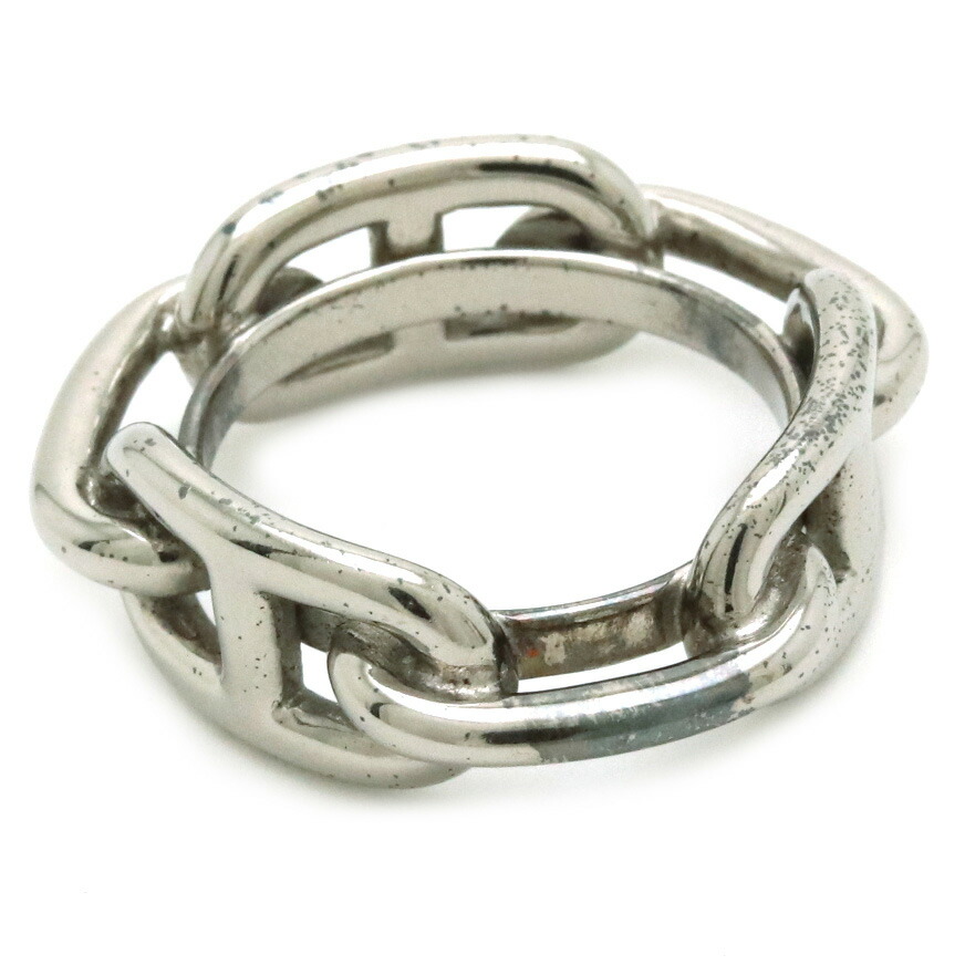 楽天市場】HERMES エルメス シェーヌダンクル スカーフリング シルバー