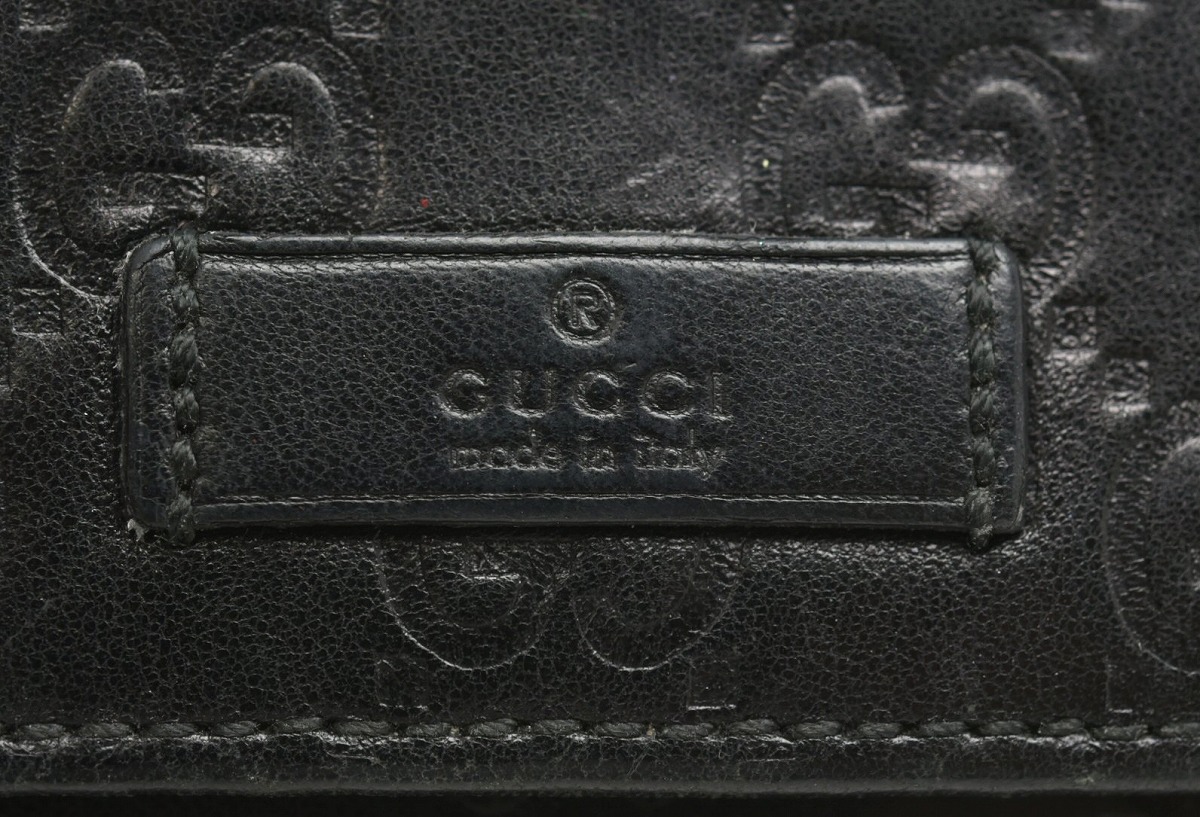 楽天市場】【財布】GUCCI グッチ グッチシマ 3つ折 長財布 レザー 黒