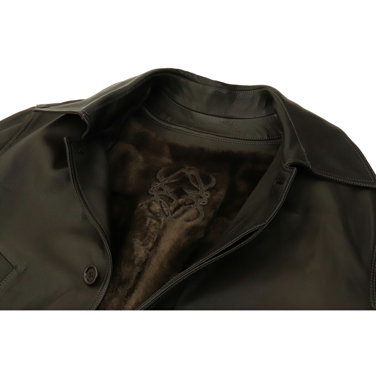 楽天市場】【アパレル】LOEWE ロエベ メンズ レザー ジャケット コート