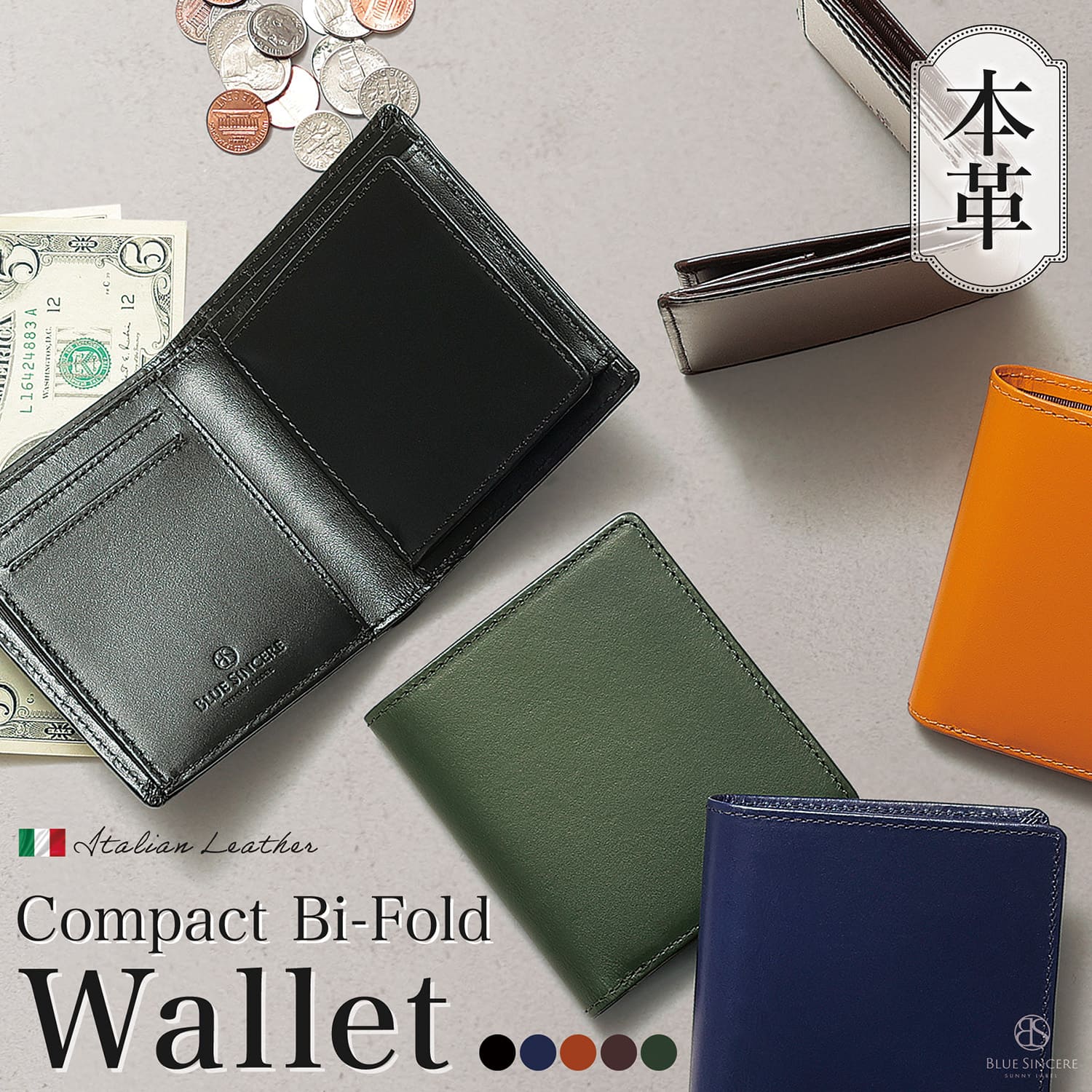 楽天市場】【カード6枚】マネークリップ 二つ折り 本革 カード