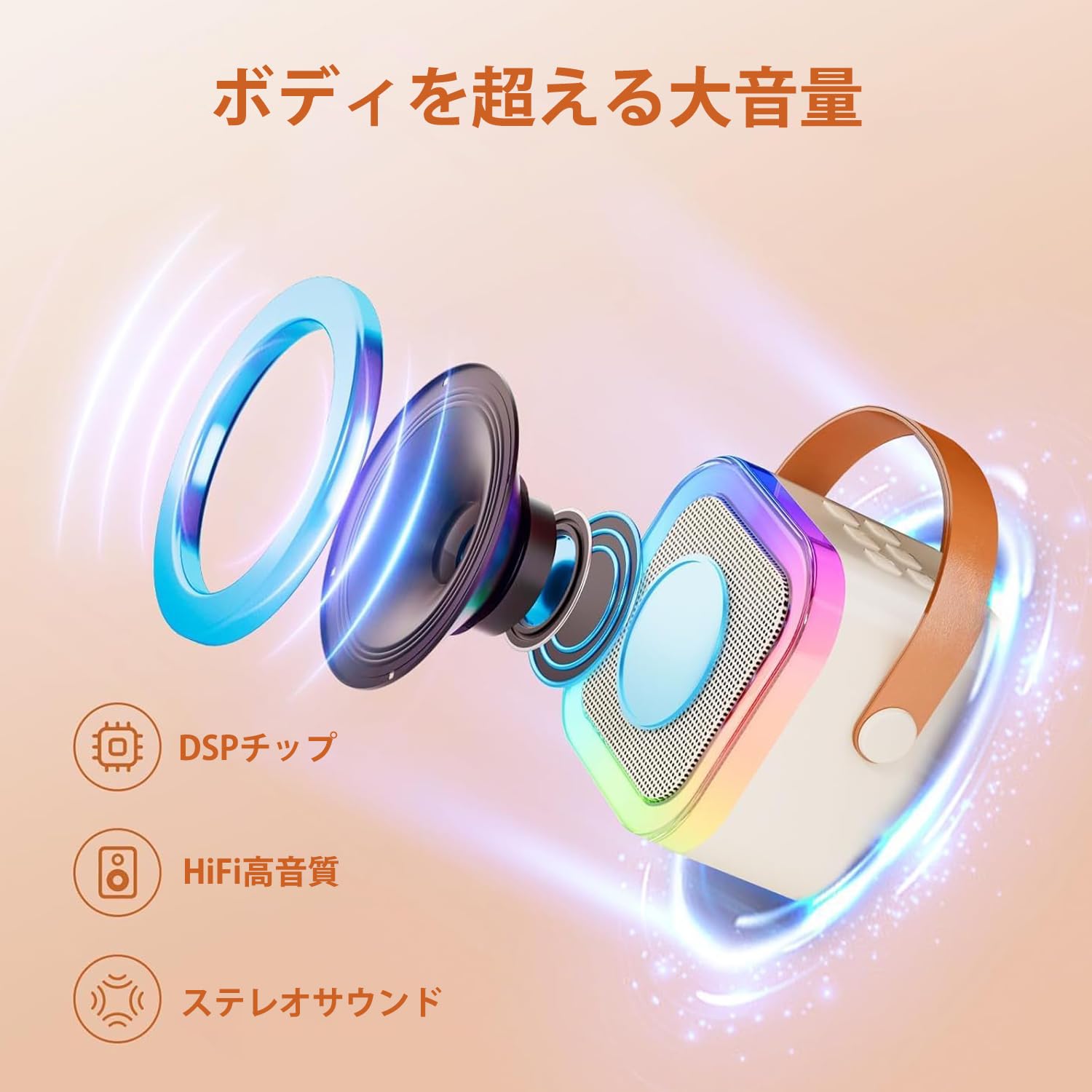 楽天市場】カラオケセット【楽天1位入賞！】 Bluetooth ミニ カラオケ