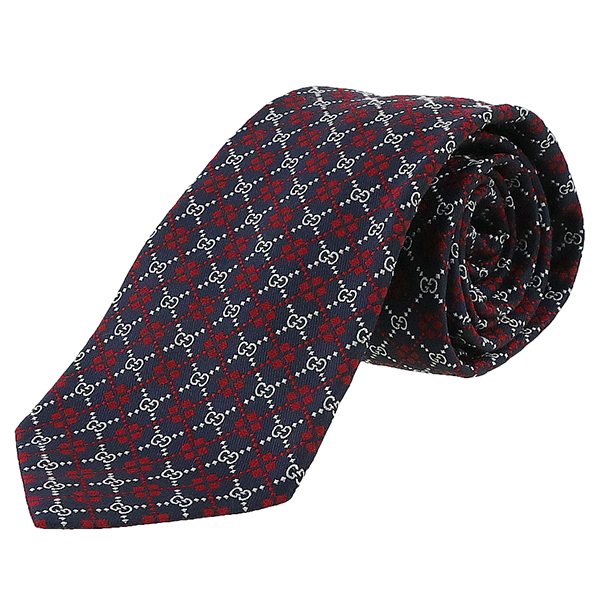 未使用に近い グッチ ナロータイ 現行タグ イタリア製 ハート 未使用に