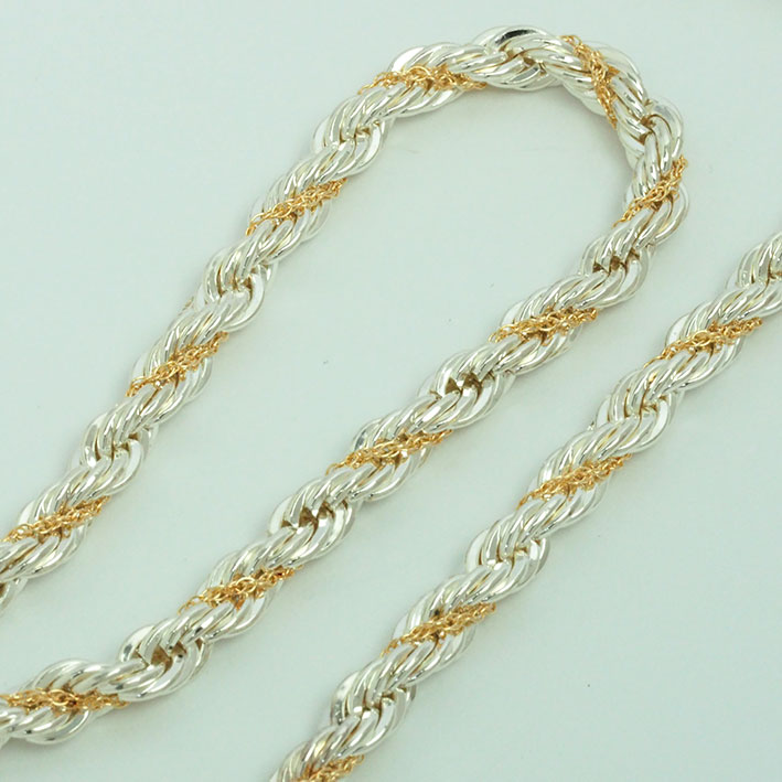 楽天市場】【返品OK】 ティファニー ロープチェーン コンビ シルバー