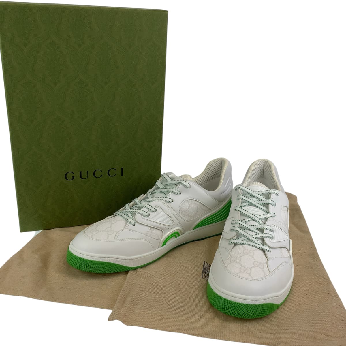 楽天市場】美品 GUCCI グッチ バスケット GG柄 サイズ11 ホワイト