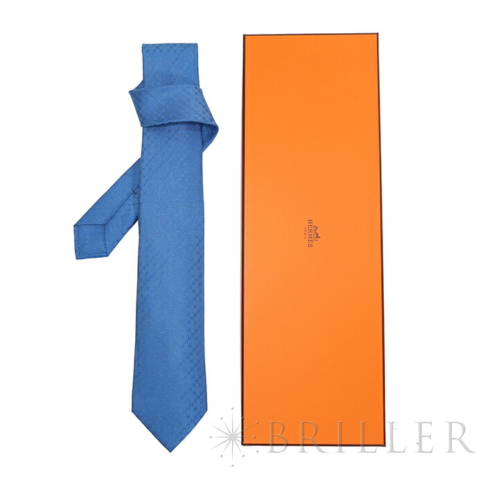 楽天市場】エルメス ネクタイ H織りタイ 7cm《ニューH》ブルー・プロ