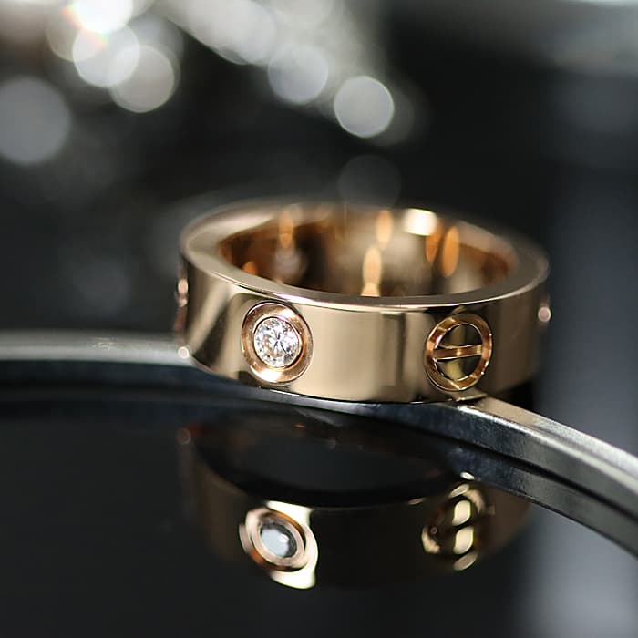 楽天市場】カルティエ ラブリング B4087550 ピンクゴールド