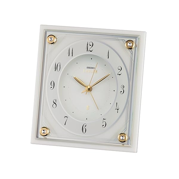 楽天市場】SEIKO 置き時計 白大理石枠 石枠 106×102×68mm クオーツ