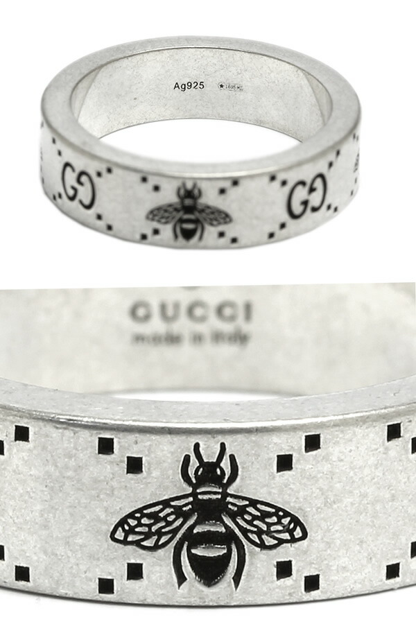 GUCCI シルバーリング 蜂のモチーフ サイズ21 GUCCI シルバーリング 蜂