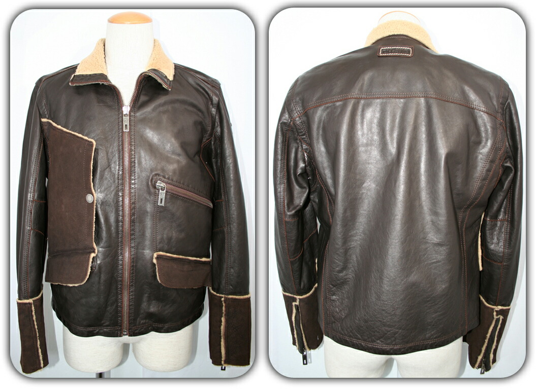 楽天市場】○CHEVIGNON 【シェビニオン】 ムートン使い牛革レザー