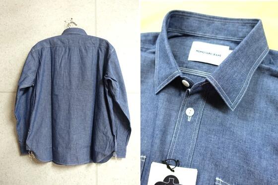 楽天市場】桃太郎ジーンズ トリプルステッチ長袖シャンブレーワーク