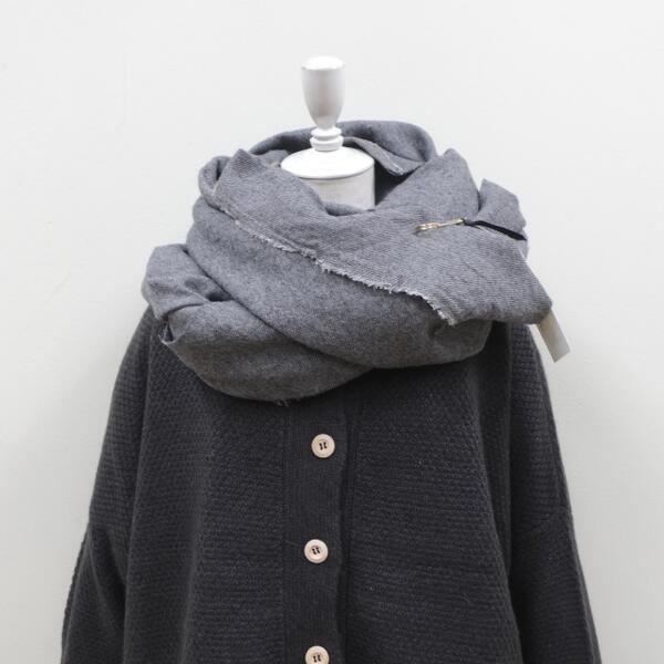 楽天市場】セールHonneteウールリネンワイドストールW/L Washed Twill