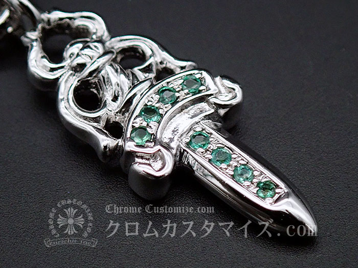 楽天市場】クロムハーツ/CHROME HEARTS ダガーチャーム エメラルド