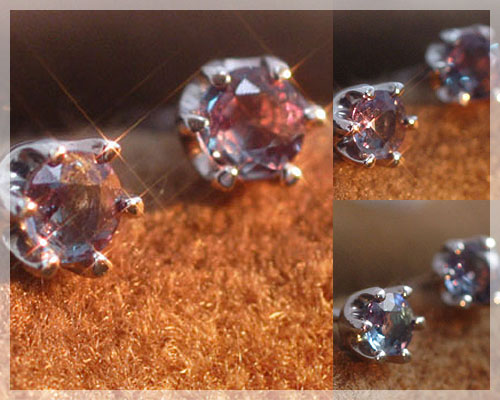 楽天市場】天然アレキサンドライト 天然石 ピアス 【K10WGのみ あす楽