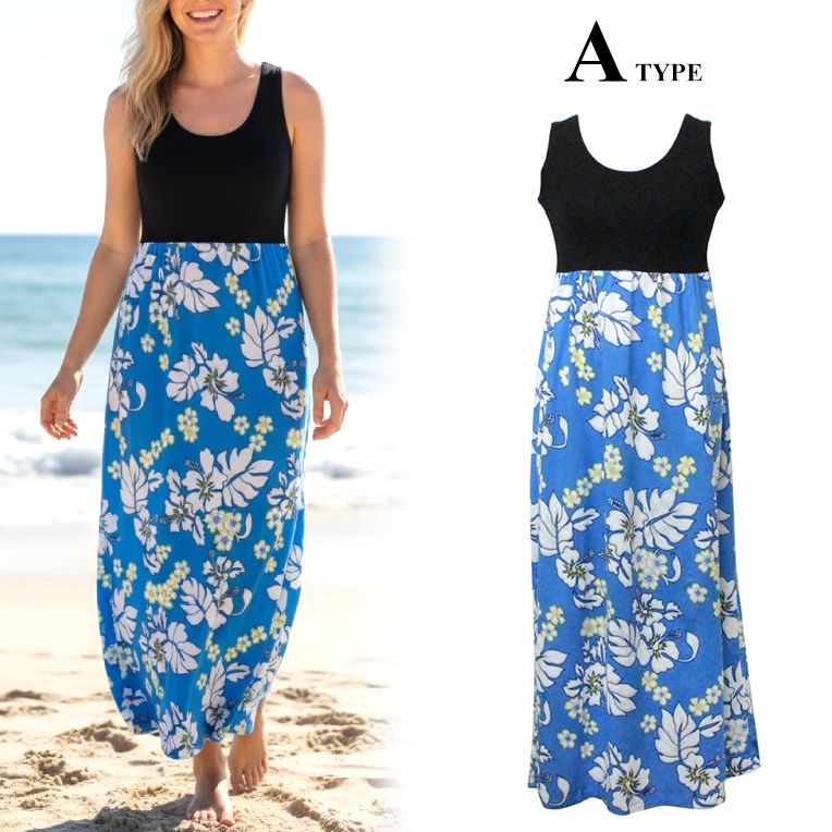 楽天市場】ハイビスカス ノースリーブワンピース オリジナル