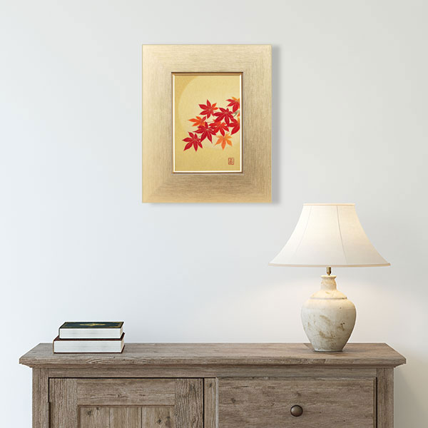 楽天市場】絵画 鈴木香／筆 「紅葉」 SM号 日本画 複製 額入り もみじ