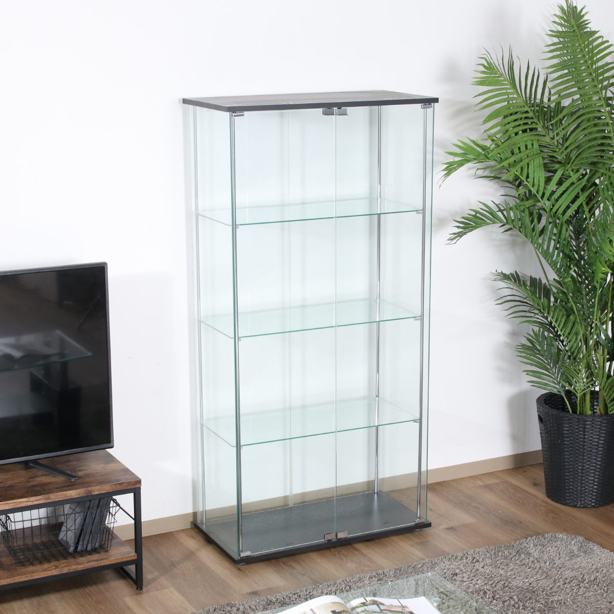楽天市場】コレクションケース 4段 幅80cm 4面ガラス ショーケース