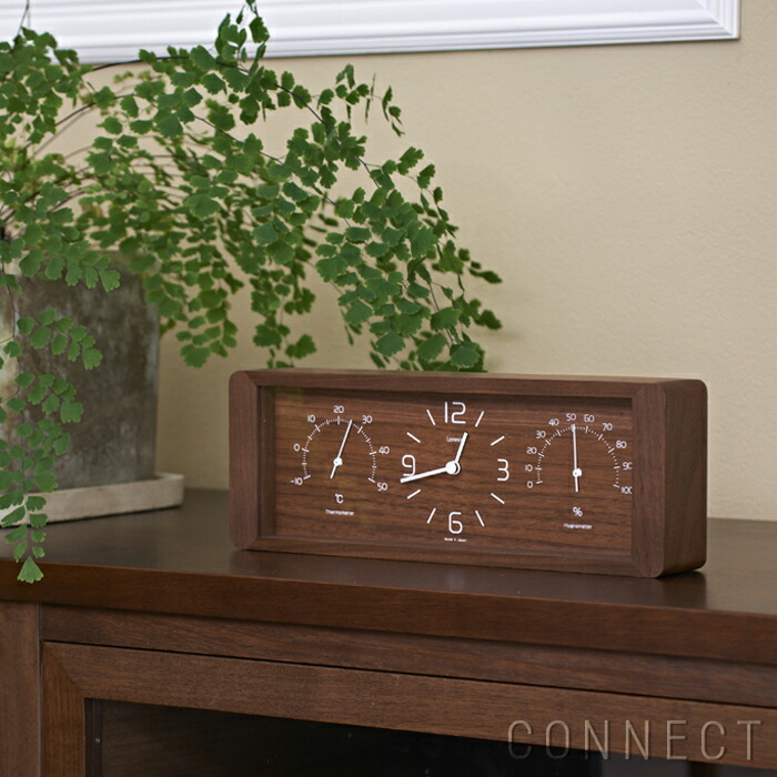 楽天市場】【ミニタオル付き】置時計 温度湿度計 / Lemnos（レムノス