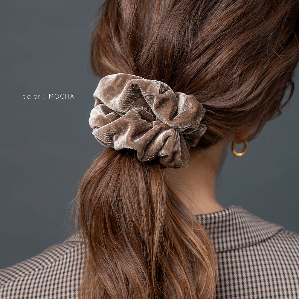 楽天市場】シュシュ ヘアゴム ヘアアクセサリー ベロア ベルベット
