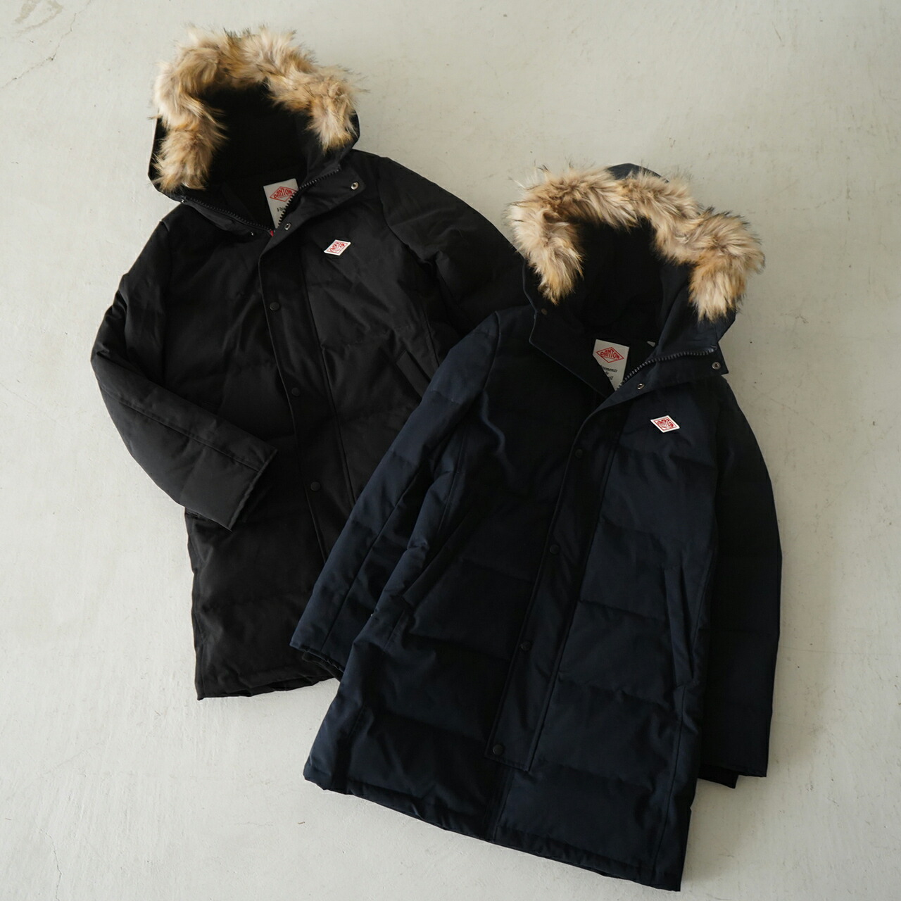 楽天市場】ダントン DANTON フード付き ロング丈 ダウンコート FAKE