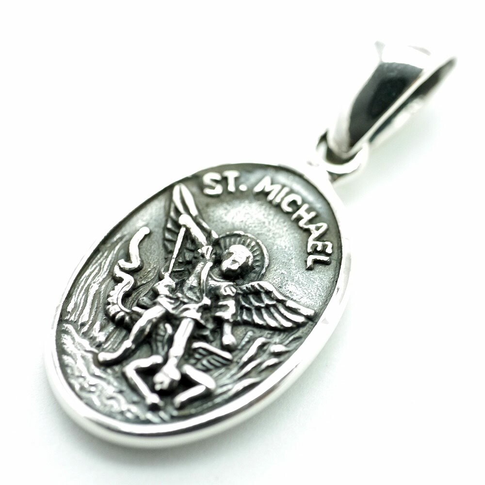 楽天市場】シルバー925 大天使ミカエル メダイ ペンダント トップ