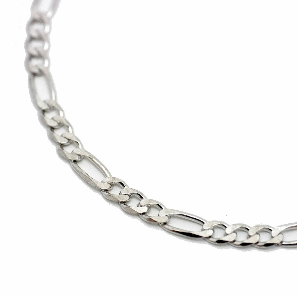 楽天市場】イタリア製 シルバー925 フィガロ チェーン ネックレス