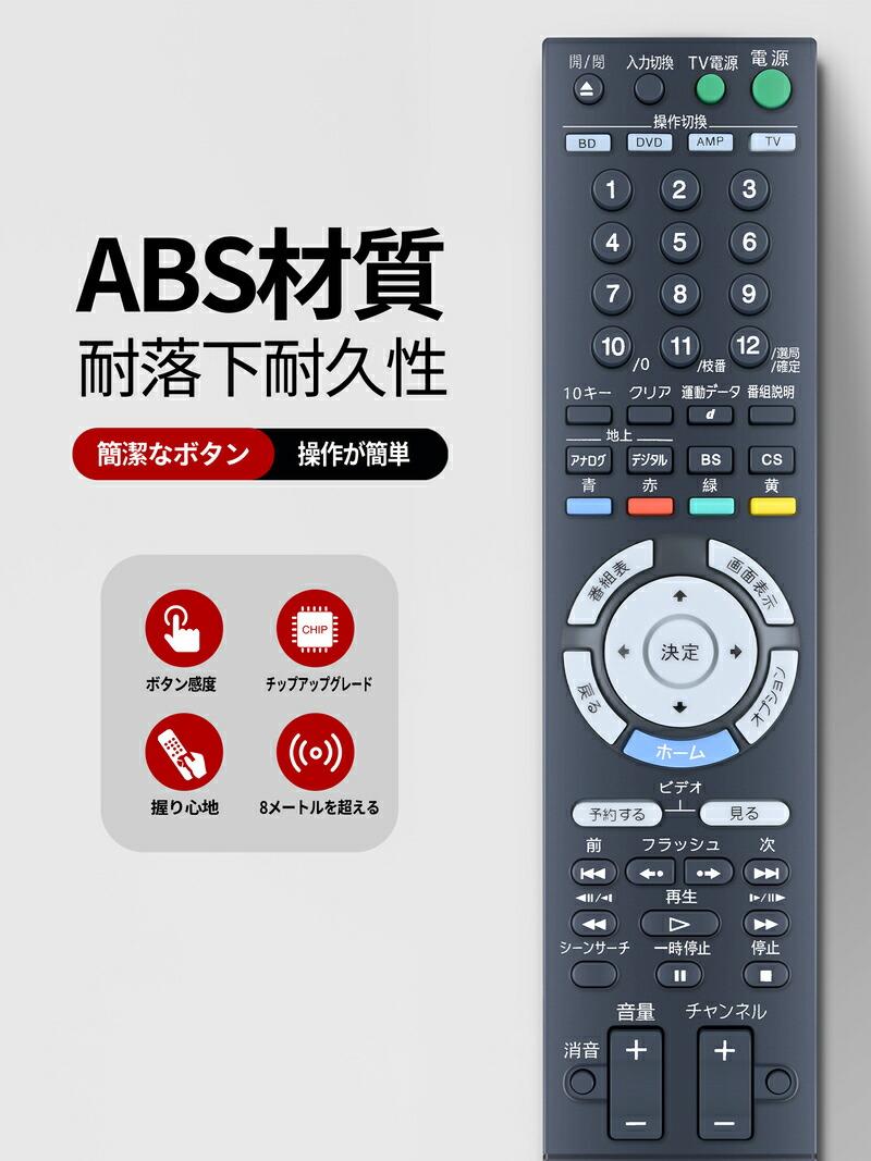 楽天市場】ブルーレイレコーダーリモコン RMT-B003J RMT-B004J for