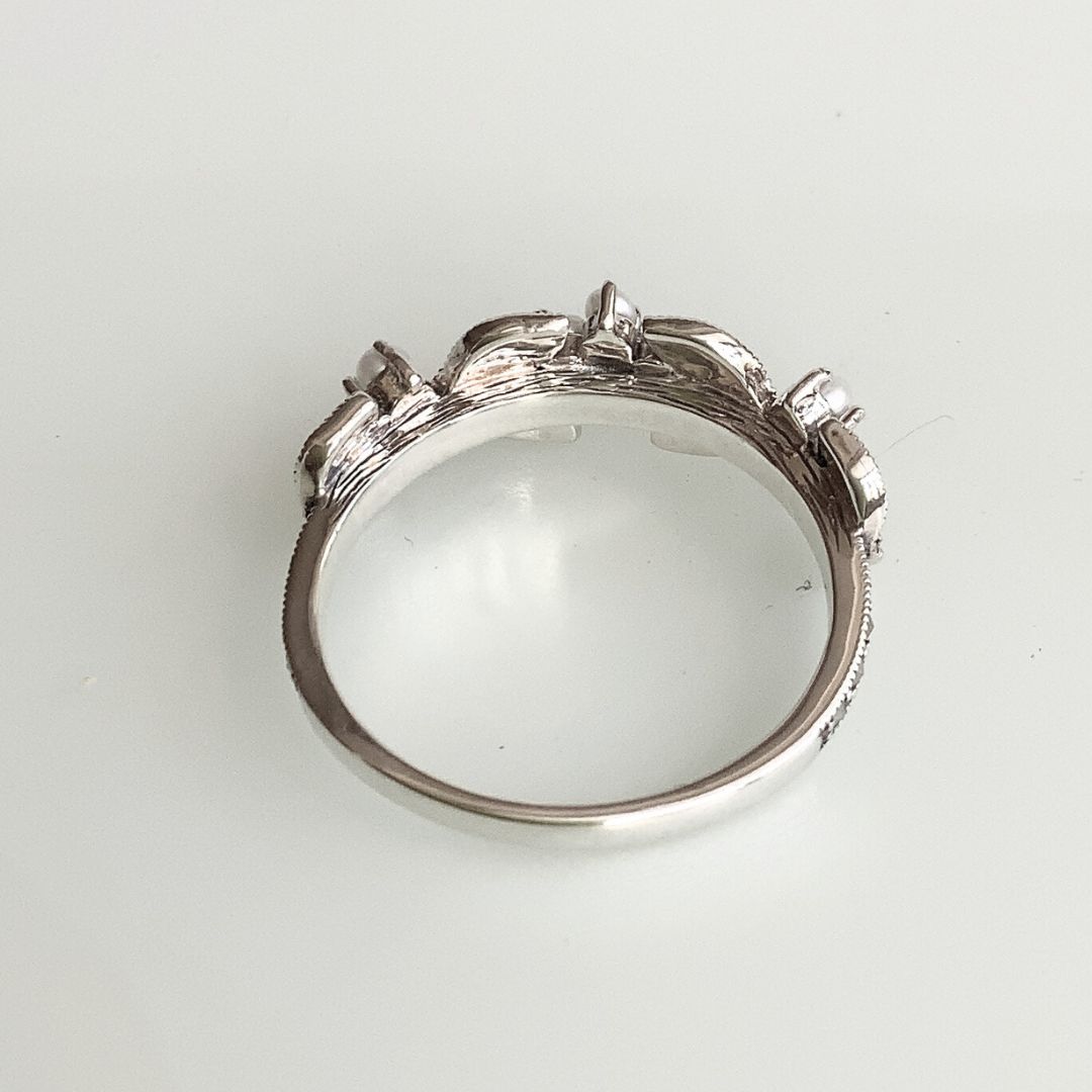 楽天市場】【碌山】 シルバー・ルビー シードパール リングシルバー