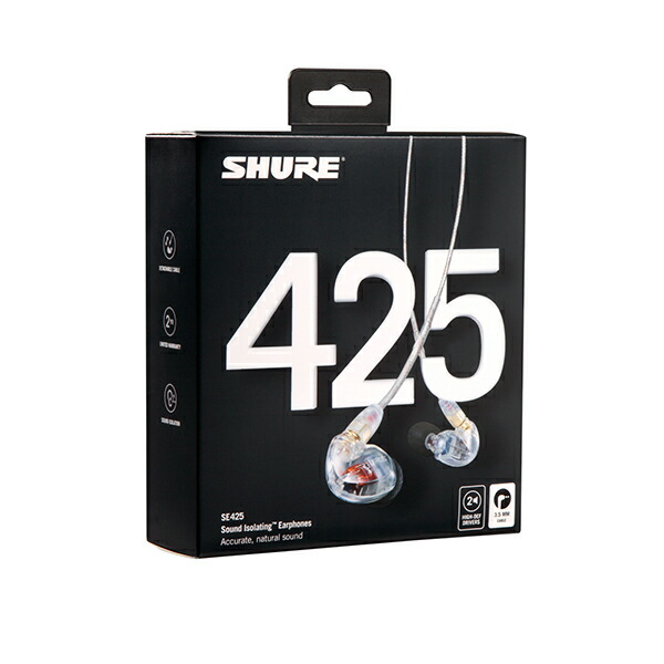 楽天市場】SHURE シュア SE425 クリア Pro Line【SE425-CL-A】 【送料