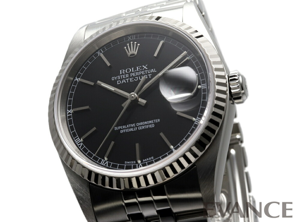 楽天市場】【中古】 ロレックス デイトジャスト 16234 ブラック P番