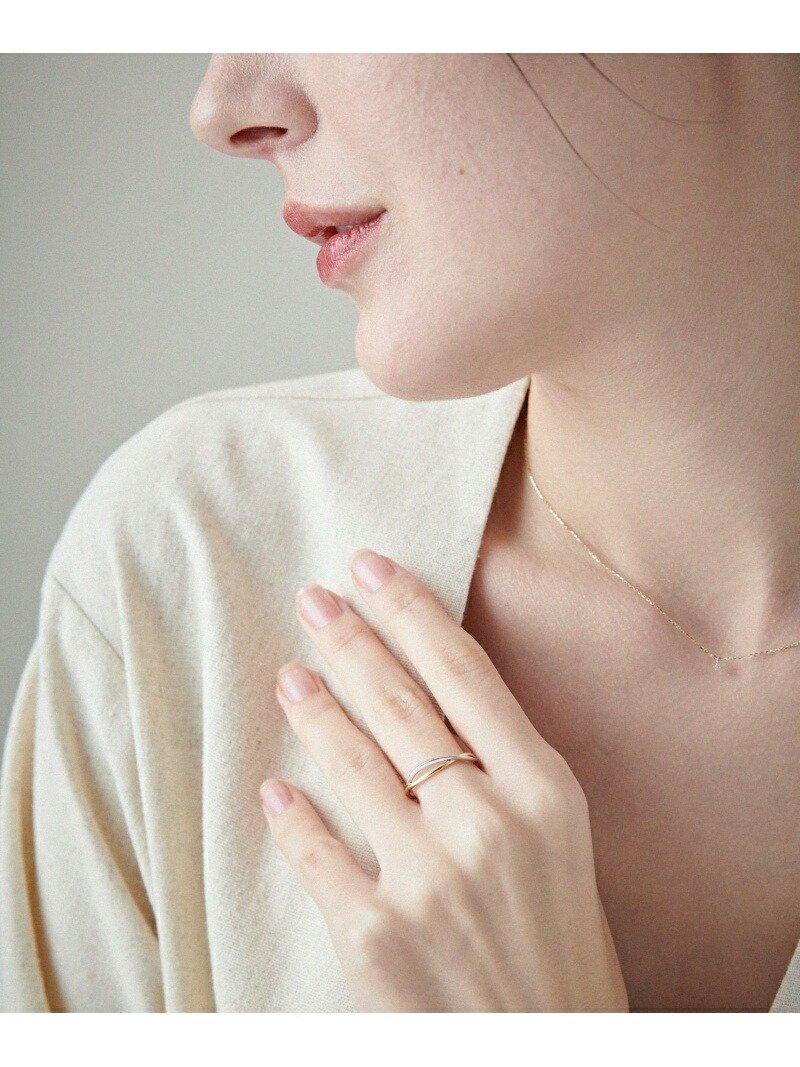 楽天市場】[レイヤード] K10YG クロス バイカラー リング ete エテ