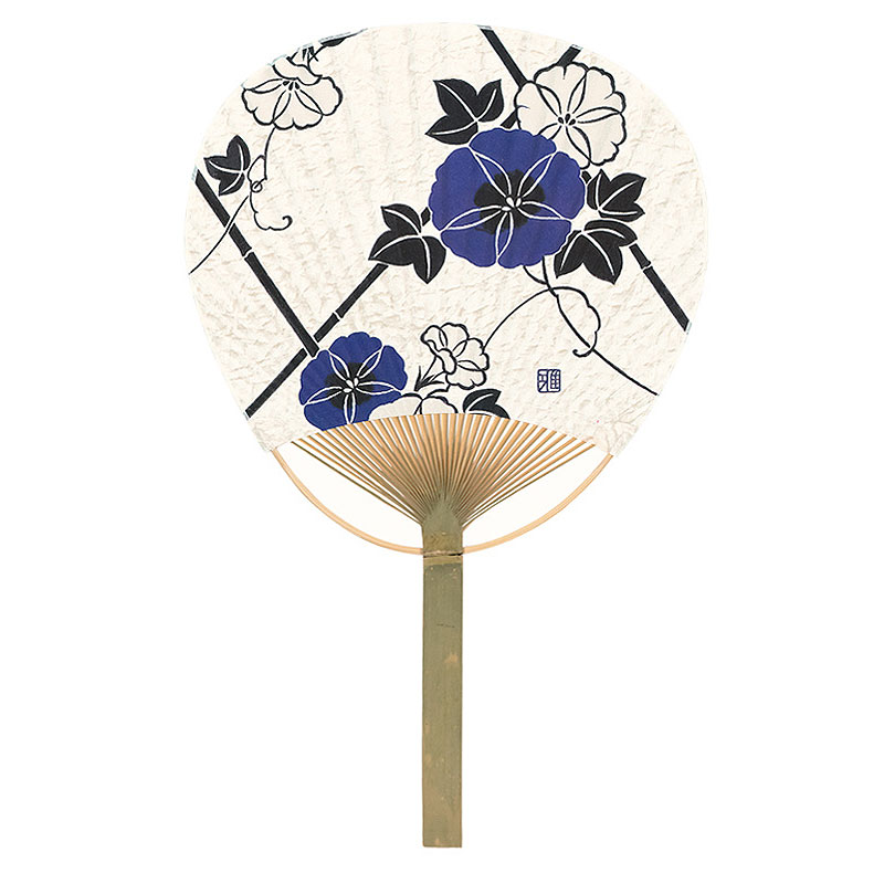楽天市場】竹うちわ(100本) ゆかた地 朝顔 / 団扇 うちわ 和柄 景品