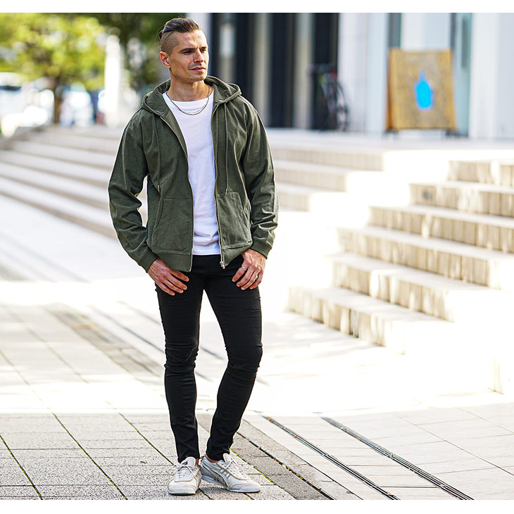 楽天市場】パーカー メンズ ブランド ジップアップパーカー メンズ