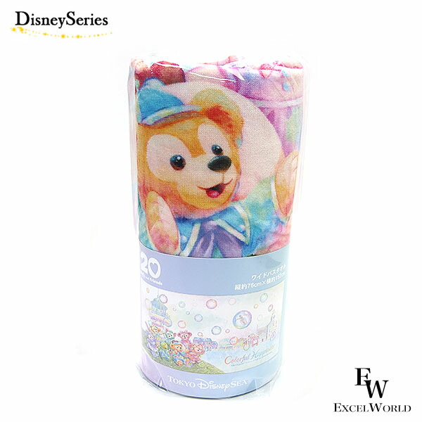 楽天市場】バスタオル ダッフィー＆フレンズ 20周年 カラフルハピネス