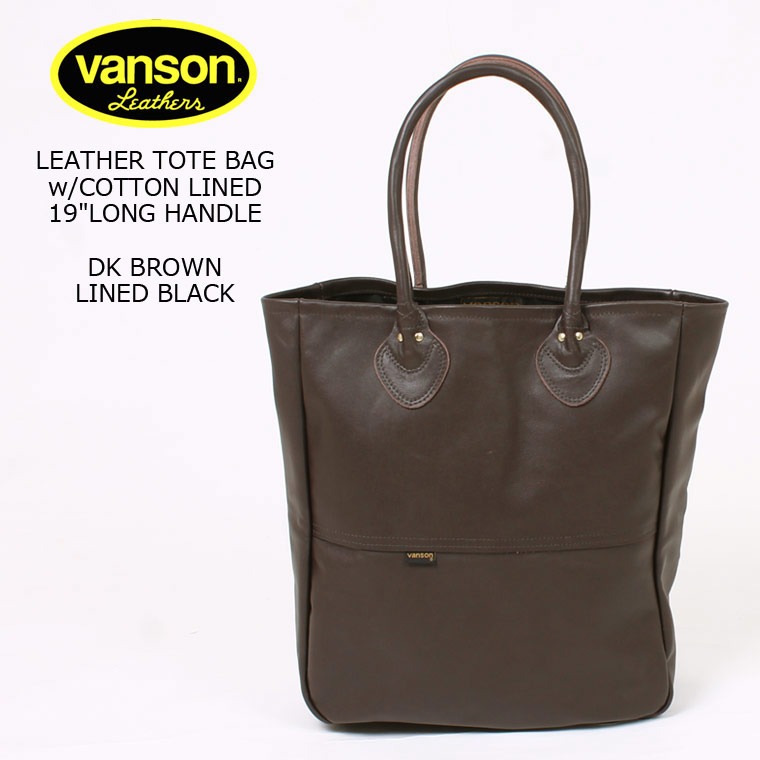 楽天市場】VANSON (バンソン) LEATHER TOTE BAG w/COTTON LINED 19